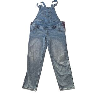 Paisley Sky Womens Maernity Denim Overalls Size L